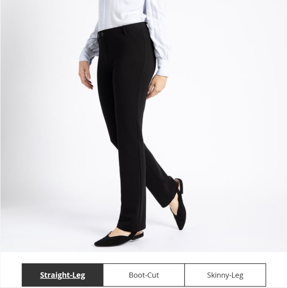 NWT - Betabrand Womens Size XL Petitie Straight Leg 7 Pocket Dress Yoga Pants